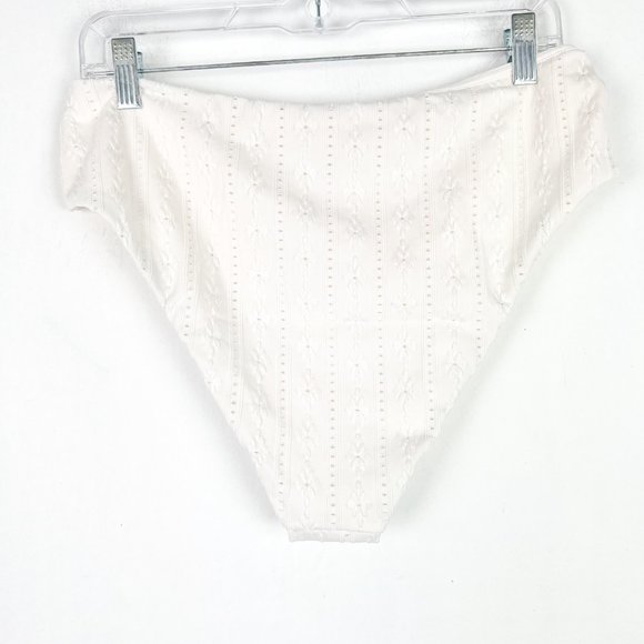 NWT Andie Swim The 90s High Waisted Bottom Coco Cream Eyelet Size XL NEW - Picture 10 of 13